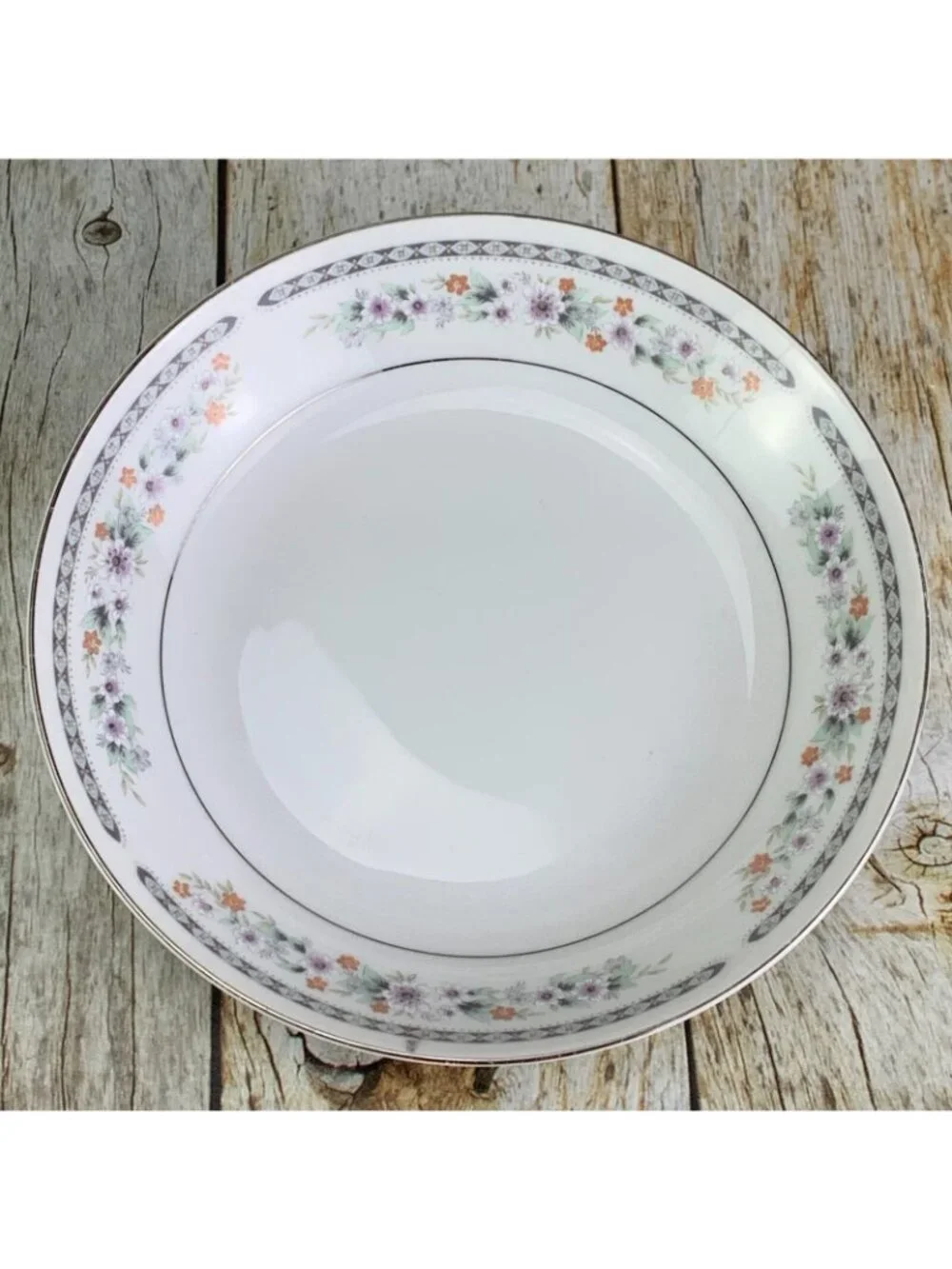 Fine China of Japan MONARCH 6504 Platinum Trim Muti Color Color Bowl Soups Set 5